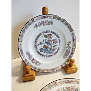 Vtg Wedgwood England Bone China Kutani Crane Bread & Butter or Salad  Plate 6"